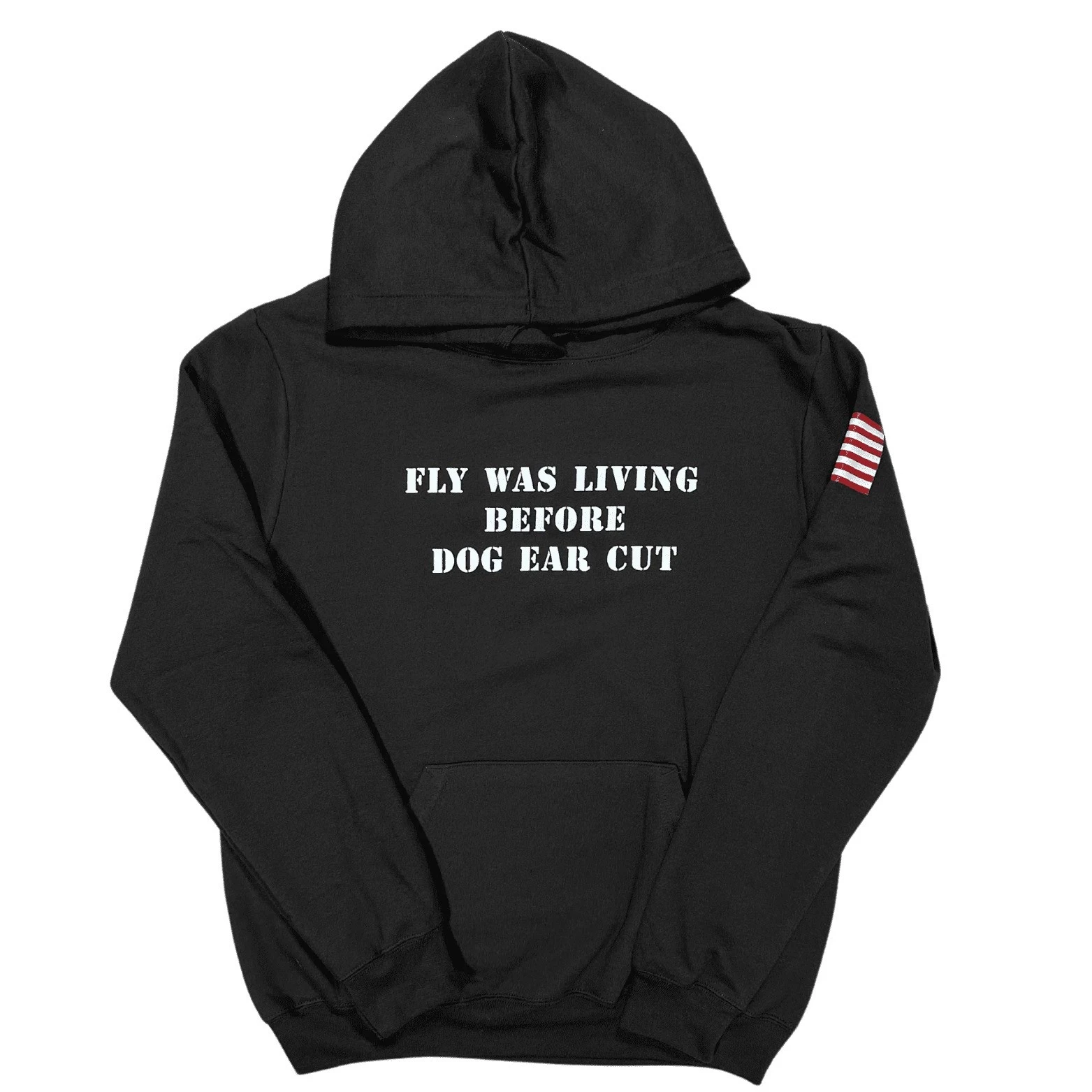 LVO Black Fly Was Living Before Dog Ear Cut Hoodie