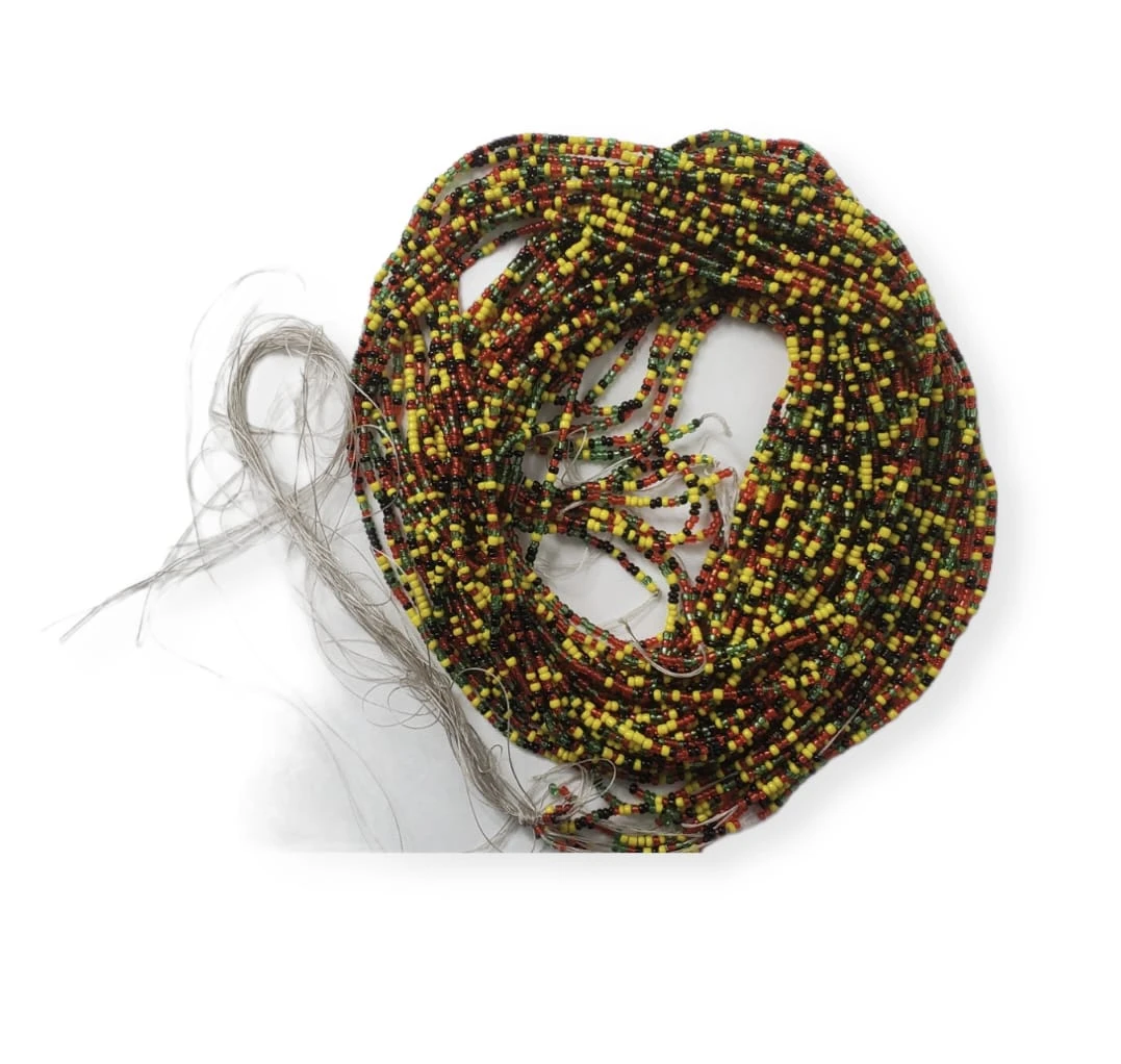 Red Multi-Color Waist Beads