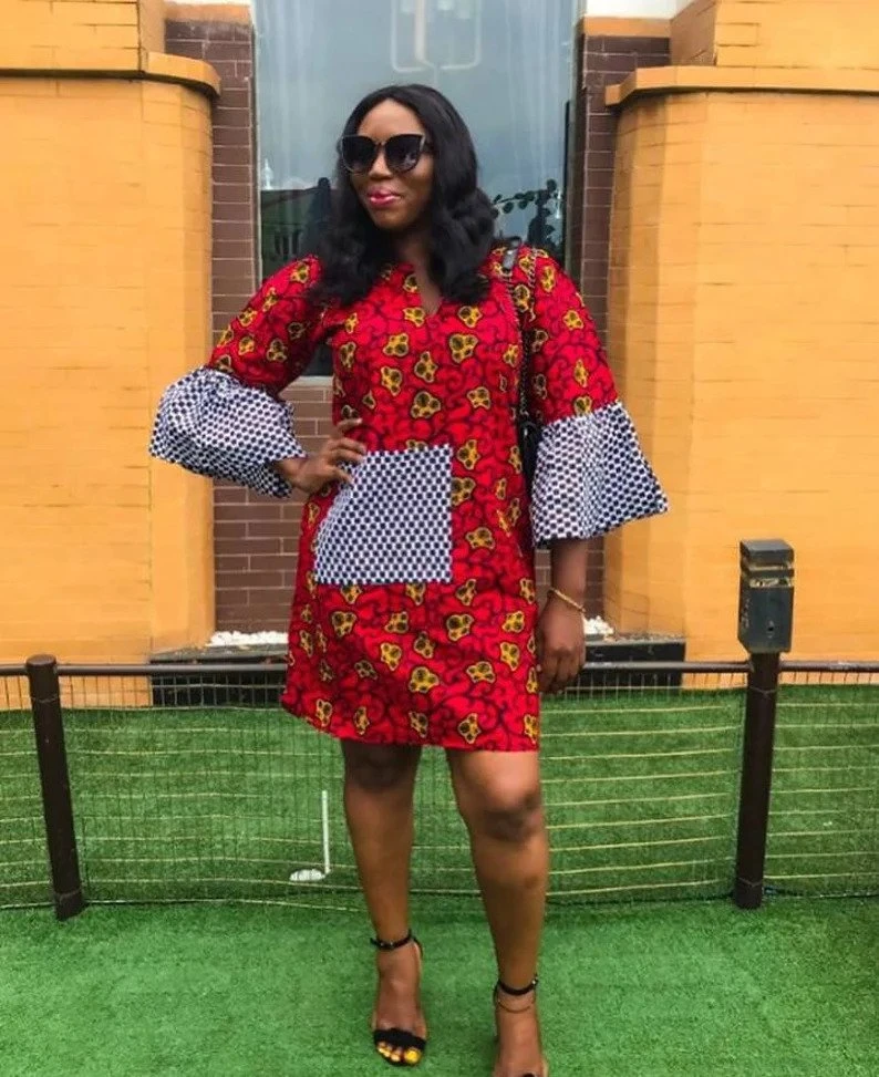 Iyin African print dress