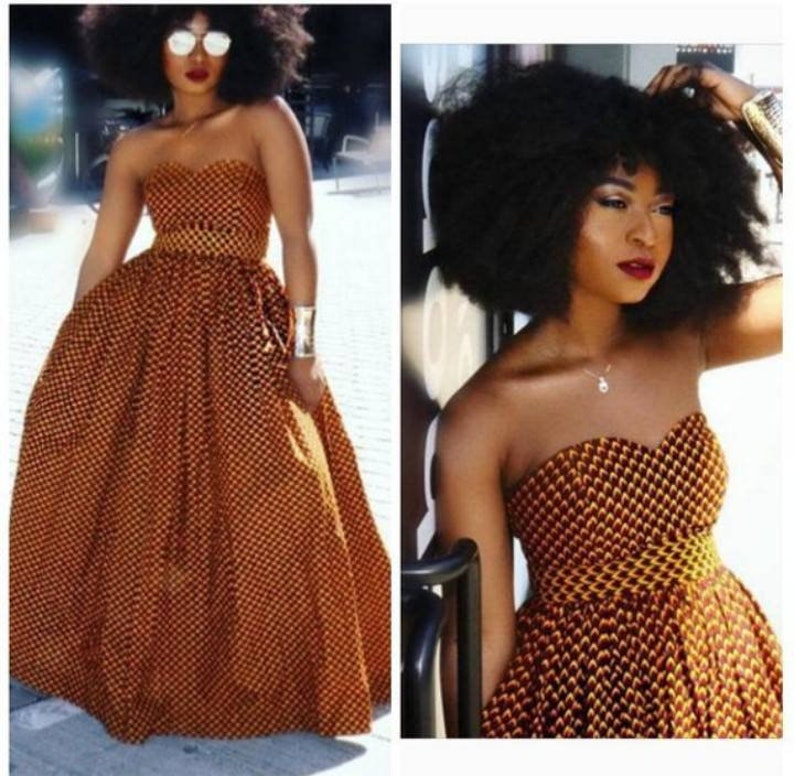 ROMANTIC DRESS, ANKARA Maxi