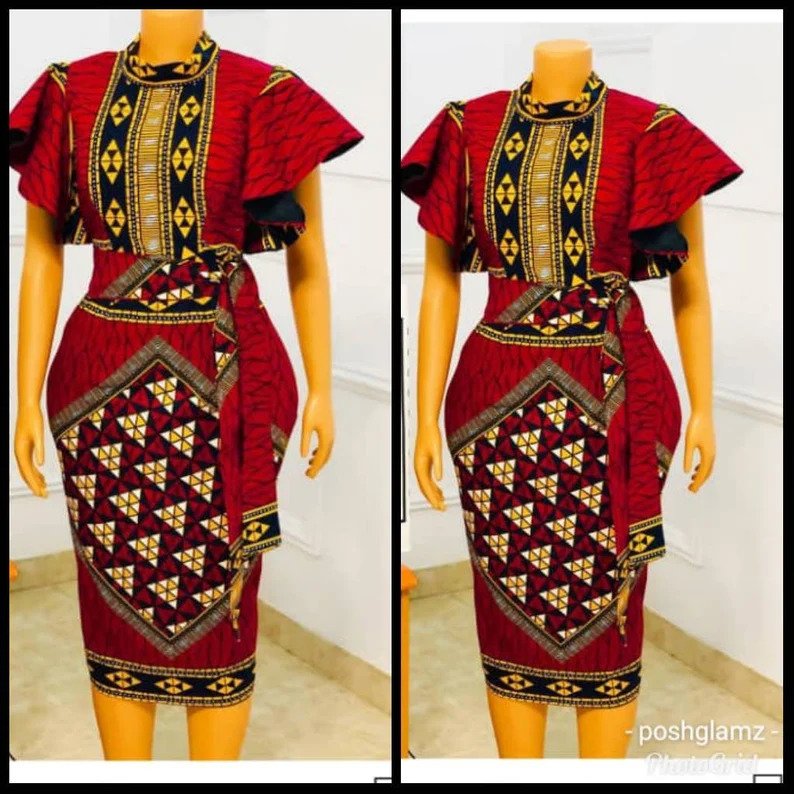 Vera African print dress