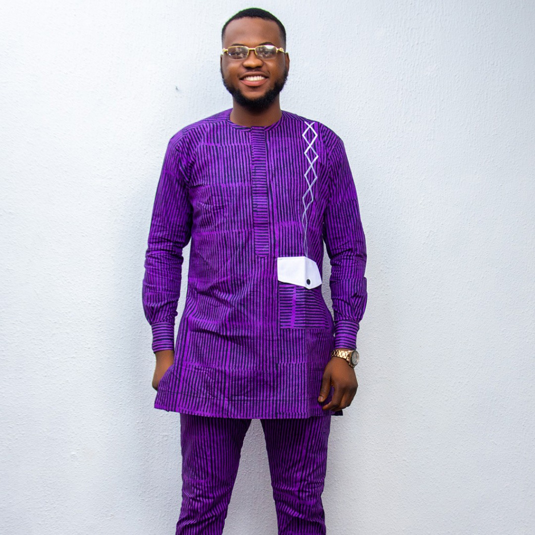 African Adire Batik top and Pant for Men